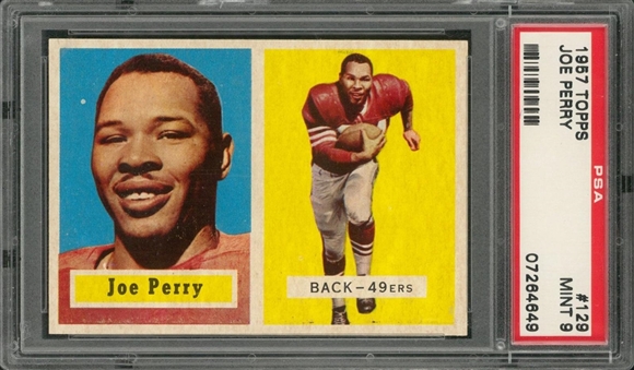1957 Topps Football #129 Joe Perry – PSA MINT 9
